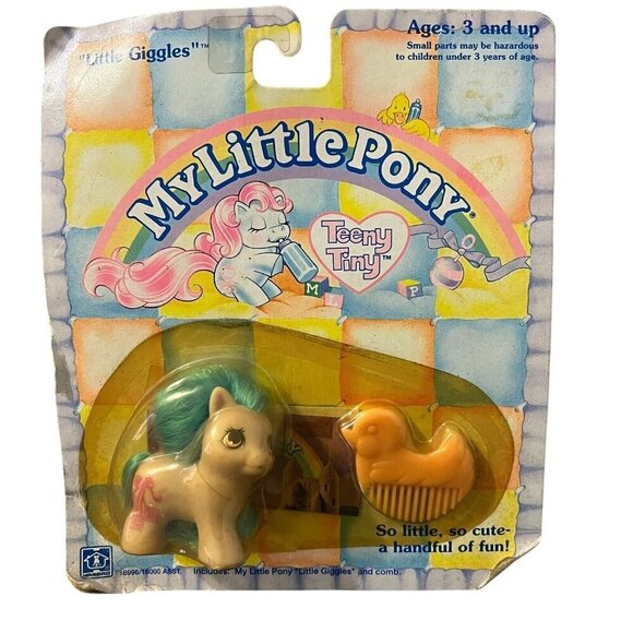 My Little Pony Teeny Tiny Little Giggles With Comb 1990 New Sealed